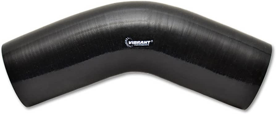 Vibrant 45 Degree Silicone Hose, 2.75" I.D. x 4.00" Leg Length - Black  - 2753