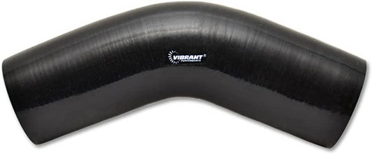 Vibrant 45 Degree Silicone Hose, 2.75" I.D. x 4.00" Leg Length - Black  - 2753